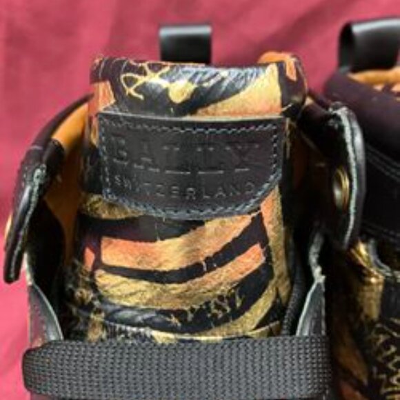 Bally Hedo Graffiti High End Designer High-Top Lace Up Sneakers Shoes 44 11 - Picture 2 of 10